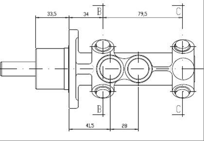 MOTAQUIP Главный тормозной цилиндр VMC147