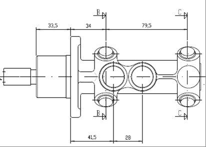 MOTAQUIP Peapiduri silinder VMC149