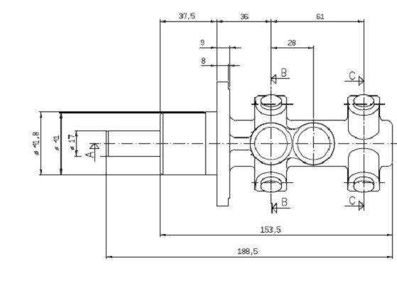 MOTAQUIP Peapiduri silinder VMC188