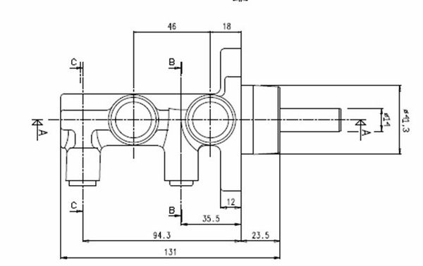 MOTAQUIP Главный тормозной цилиндр VMC190