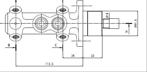 MOTAQUIP Главный тормозной цилиндр VMC204