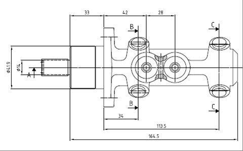 MOTAQUIP Peapiduri silinder VMC205