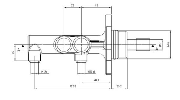 MOTAQUIP Главный тормозной цилиндр VMC247