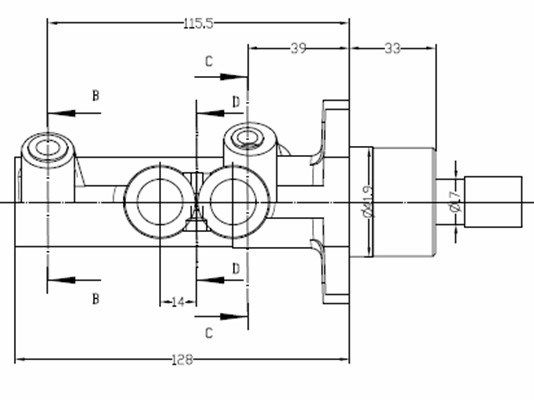 MOTAQUIP Peapiduri silinder VMC252