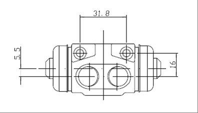 MOTAQUIP Колесный тормозной цилиндр VWC339