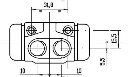 MOTAQUIP Колесный тормозной цилиндр VWC342