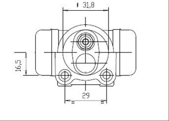 MOTAQUIP Колесный тормозной цилиндр VWC480