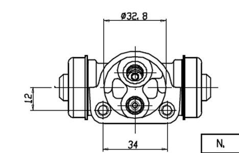 MOTAQUIP Колесный тормозной цилиндр VWC507