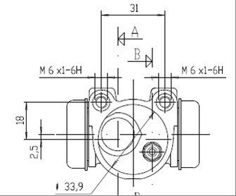 MOTAQUIP Колесный тормозной цилиндр VWC531