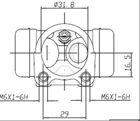 MOTAQUIP Колесный тормозной цилиндр VWC567