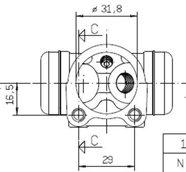 MOTAQUIP Колесный тормозной цилиндр VWC811