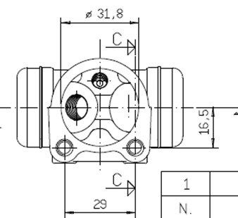 MOTAQUIP Колесный тормозной цилиндр VWC812