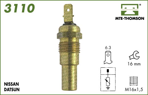 MTE-THOMSON Датчик, температура охлаждающей жидкости 3110