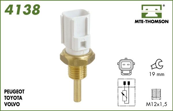 MTE-THOMSON Датчик, температура охлаждающей жидкости 4138