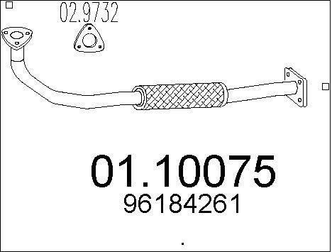 MTS Труба выхлопного газа 01.10075