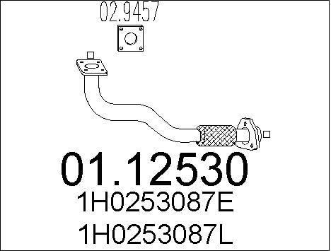 MTS Труба выхлопного газа 01.12530