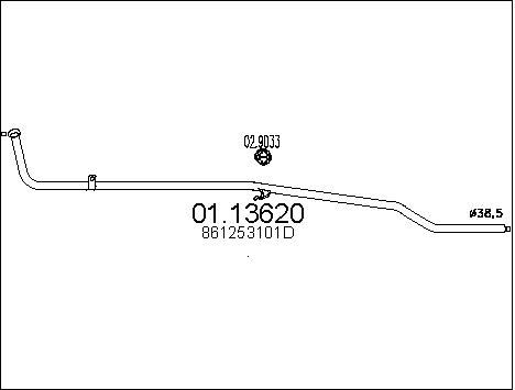 MTS Труба выхлопного газа 01.13620