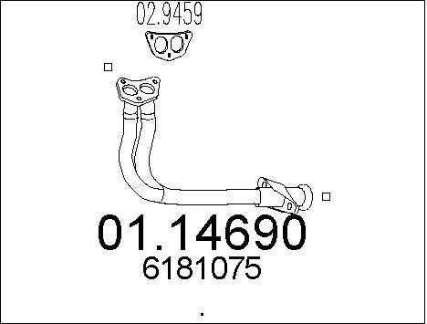 MTS Труба выхлопного газа 01.14690