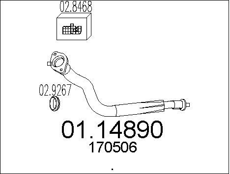 MTS Труба выхлопного газа 01.14890