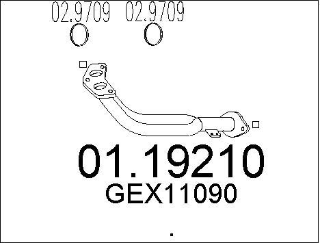 MTS Труба выхлопного газа 01.19210