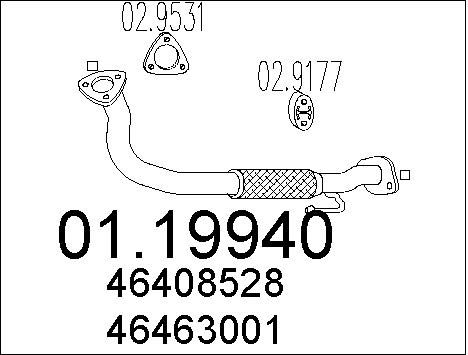 MTS Труба выхлопного газа 01.19940