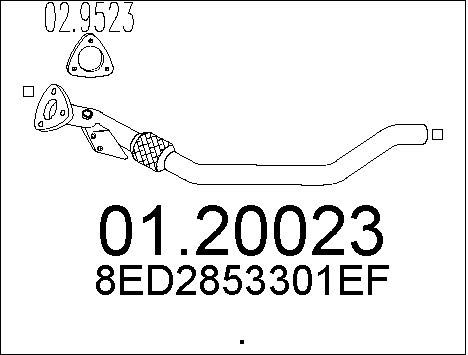 MTS Труба выхлопного газа 01.20023