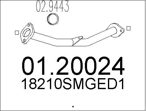 MTS Труба выхлопного газа 01.20024