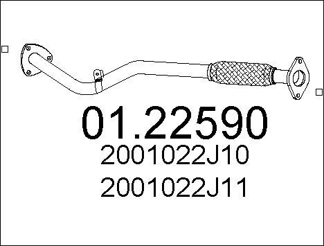 MTS Труба выхлопного газа 01.22590