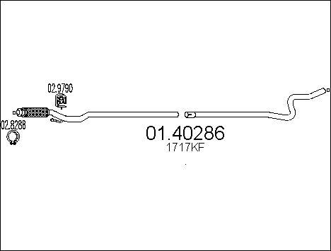 MTS Труба выхлопного газа 01.40286