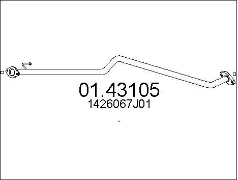 MTS Труба выхлопного газа 01.43105