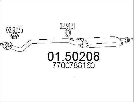 MTS Средний глушитель выхлопных газов 01.50208