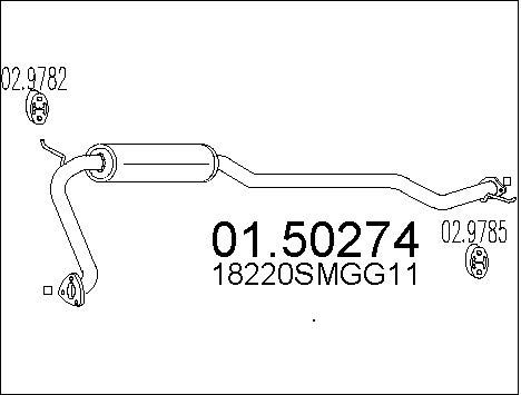 MTS Средний глушитель выхлопных газов 01.50274