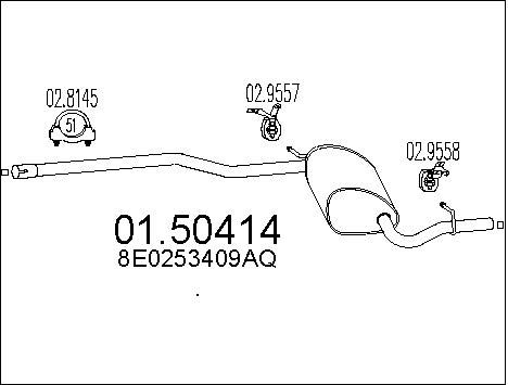 MTS Средний глушитель выхлопных газов 01.50414