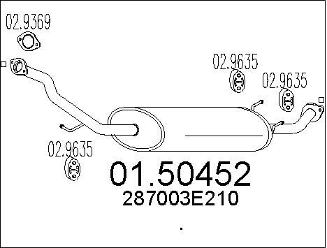 MTS Средний глушитель выхлопных газов 01.50452