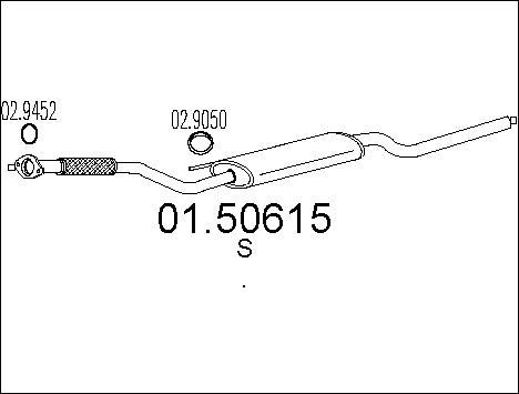 MTS Средний глушитель выхлопных газов 01.50615