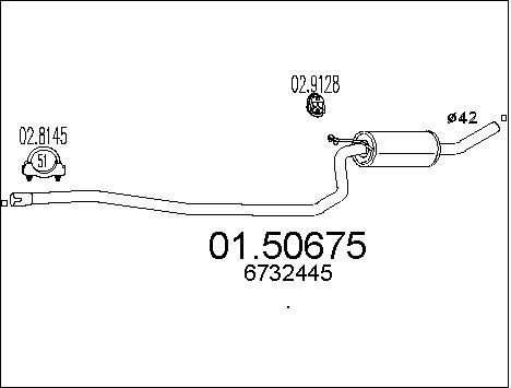 MTS Средний глушитель выхлопных газов 01.50675