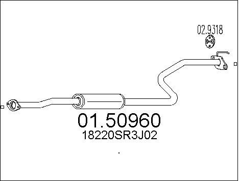 MTS Средний глушитель выхлопных газов 01.50960
