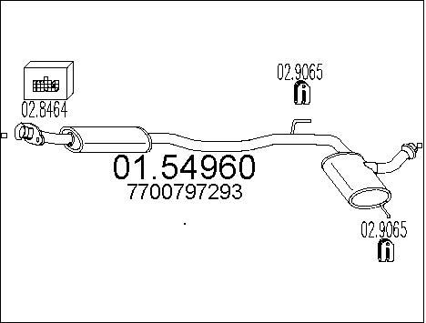 MTS Средний глушитель выхлопных газов 01.54960