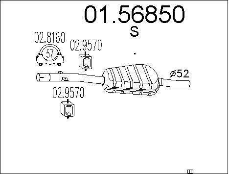 MTS Средний глушитель выхлопных газов 01.56850