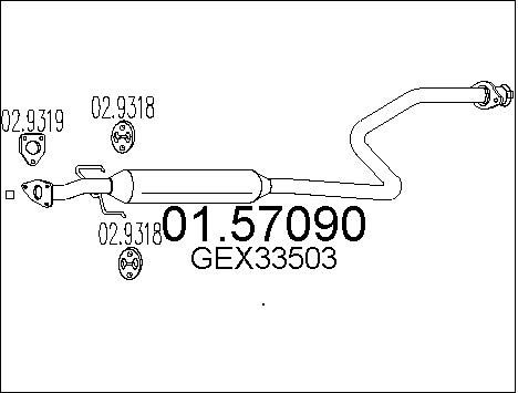 MTS Средний глушитель выхлопных газов 01.57090