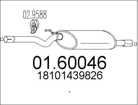 MTS Глушитель выхлопных газов конечный 01.60046