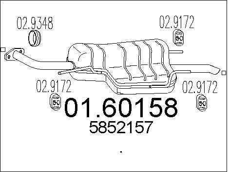 MTS Глушитель выхлопных газов конечный 01.60158