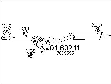 MTS Глушитель выхлопных газов конечный 01.60241