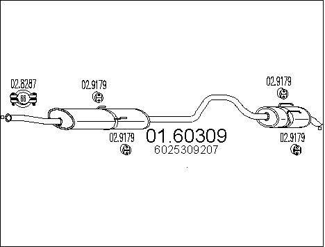 MTS Глушитель выхлопных газов конечный 01.60309