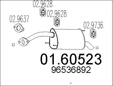 MTS Глушитель выхлопных газов конечный 01.60523
