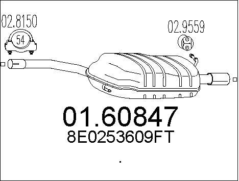 MTS Глушитель выхлопных газов конечный 01.60847
