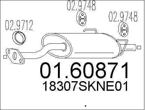 MTS Глушитель выхлопных газов конечный 01.60871