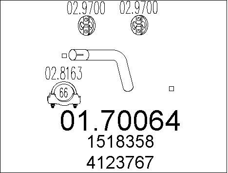 MTS Труба выхлопного газа 01.70064
