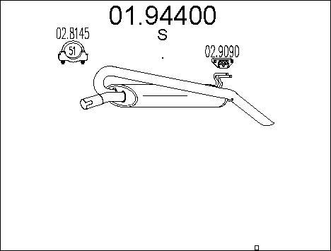 MTS Глушитель выхлопных газов конечный 01.94400