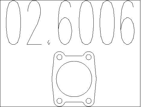 MTS Прокладка, труба выхлопного газа 02.6006